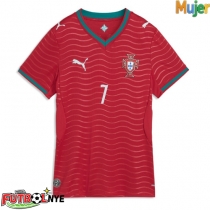 Camiseta Portugal Cristiano Ronaldo #7 Primera Equipación para mujer Mundial 2026 manga corta